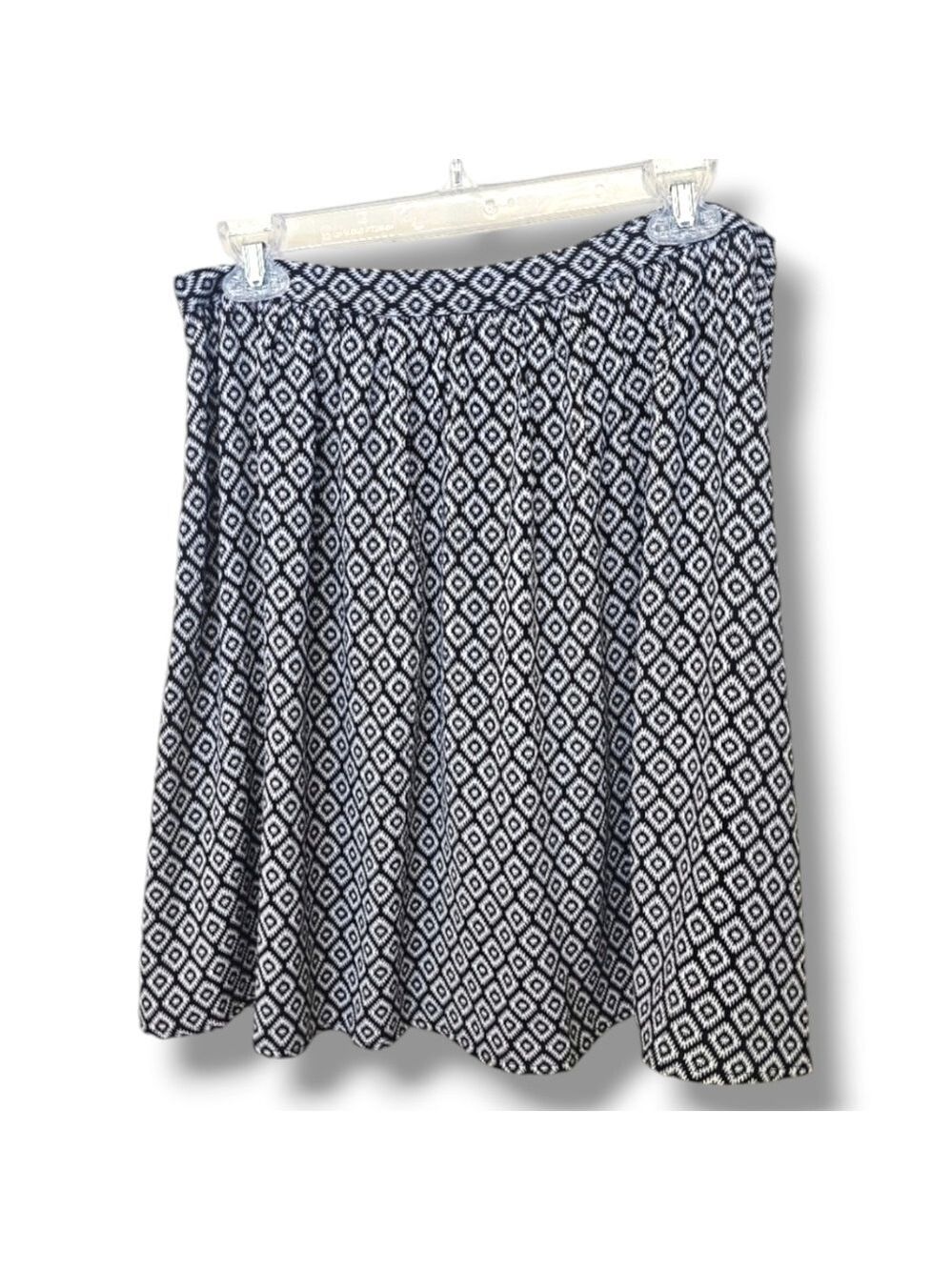 LOFT Print Button Front Skirt
